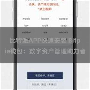 比特派APP快速安装 Bitpie钱包：数字资产管理助力者
