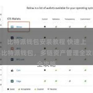 比特派钱包安装教程 快速上手比特派钱包，多链资产管理全攻略