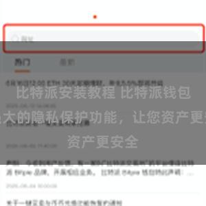 比特派安装教程 比特派钱包：强大的隐私保护功能，让您资产更安全