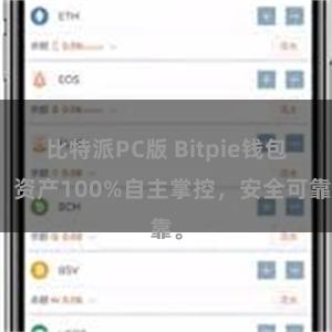 比特派PC版 Bitpie钱包：资产100%自主掌控，安全可靠。