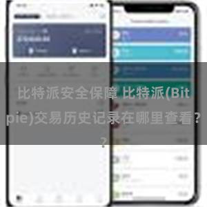 比特派安全保障 比特派(Bitpie)交易历史记录在哪里查看？