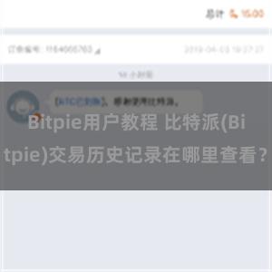 Bitpie用户教程 比特派(Bitpie)交易历史记录在哪里查看？