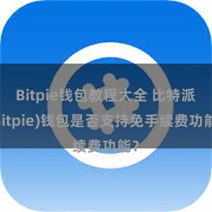 Bitpie钱包教程大全 比特派(Bitpie)钱包是否支持免手续费功能？