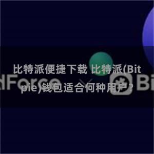 比特派便捷下载 比特派(Bitpie)钱包适合何种用户？
