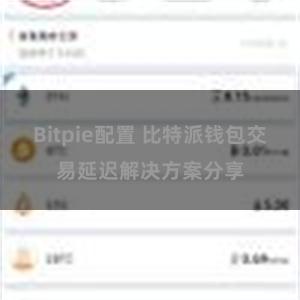 Bitpie配置 比特派钱包交易延迟解决方案分享
