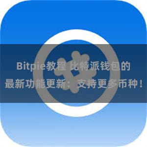 Bitpie教程 比特派钱包的最新功能更新：支持更多币种！