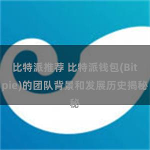 比特派推荐 比特派钱包(Bitpie)的团队背景和发展历史揭秘