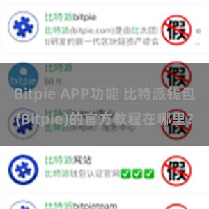 Bitpie APP功能 比特派钱包(Bitpie)的官方教程在哪里？