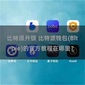比特派升级 比特派钱包(Bitpie)的官方教程在哪里？