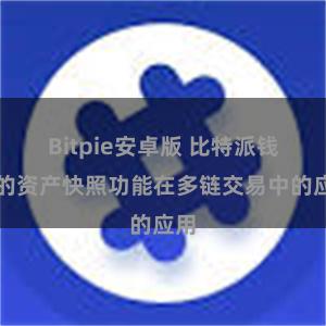 Bitpie安卓版 比特派钱包的资产快照功能在多链交易中的应用