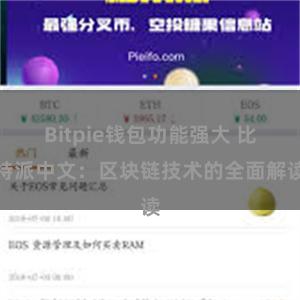 Bitpie钱包功能强大 比特派中文：区块链技术的全面解读
