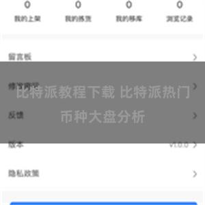 比特派教程下载 比特派热门币种大盘分析