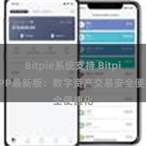 Bitpie系统支持 Bitpie APP最新版：数字资产交易安全便捷化