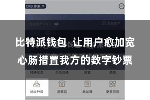 比特派钱包  让用户愈加宽心肠措置我方的数字钞票